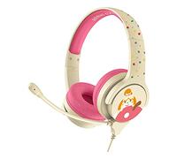 Nintendo Animal Crossing Isabelle Interactive Study Premier - Auriculares para niños con micrófono Boom, 3 años y más, Color Crema/Rosa (AC0848)