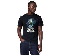 Nintendo Breath of The Wild Zelda Paint - Camiseta para Hombre - Negro - X-Large