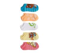 Nintendo Calcetines para mujer Animal Crossing 5 Pack No Show Socks Animal Crossing 5 Pack No Show Socks, Yellow Stripe Multi, Fits Sock Size 9-11; Fits Shoe Size 4-10.5