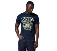 Nintendo Camiseta de hombre Legend of Zelda Symbolic Circle, Azul marino, 3X-Large