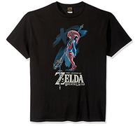 Nintendo Camiseta de Manga Corta para Hombre Zelda Breath of The Wild Mipha Paint - Negro - Large