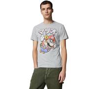 Nintendo Camiseta Mario Away para Hombre, Athletic Heather, XX-Large