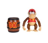 Nintendo Figura de acción Diddy Kong 10 cm, 13 puntos de articulación, Marca oficial Jakks Pacific