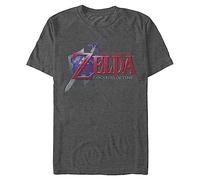 Nintendo Hey Ocarina T-Shirt Camiseta, Carbón Jaspeado, M para Hombre