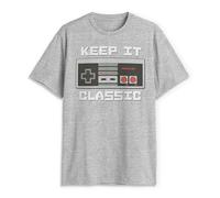 Nintendo Keep It Camiseta clásica para hombre, Athletic Heather, X-Large