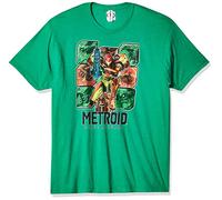 Nintendo Metroid Graphic Tees - Camiseta para Hombre - Verde - Medium