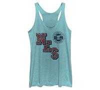 Nintendo NES Minimal Classic - Camiseta sin mangas con espalda cruzada para mujer, Azul Tahití, X-Large