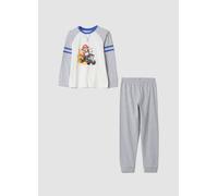NINTENDO, Pijama Gris Jaspeado De Algodón Orgánico Con Estampado De Mario Kart, Niño, Gris jaspeado, Talla: 7-8