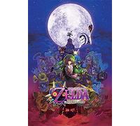 Nintendo Póster The Legend of Zelda/La Leyenda de Zelda Majora'S Mask/Máscara de Majora (61cm x 91,5cm) + 2 Marcos Transparentes con suspención