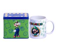 Nintendo set taza + hucha luigi super mario bros