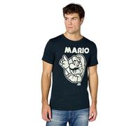 Nintendo So Mario Playera para Hombre - Azul - Large