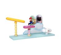 Nintendo Spielset-Wolken Welt-INKL. 6cm Super Juego de Mesa (Incluye Figura de Mario de 6 cm), Color carbón, 25 x 7,5 x 18 cm (Jakks 402004)