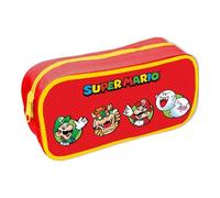 Nintendo Super Mario Character Circles Rectangle Pencil Case (Portapenne), Adultos Unisex, Red, 21cm x 10cm x 10cm