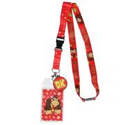 Nintendo Super Mario Donkey Kong - Cordón para identificación con colgante de goma