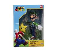 Nintendo Super Mario Figur Luigi w/Star in Sammlerbox, 10 cm