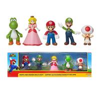 Figuras Super Mario Luigi Peach Yoshi Toad x5 Pack Oficial Jakks Nuevo Sellado