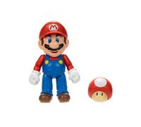 Nintendo Super Mario Mario da 4 pollici Mario Pocalizzabile con accessorio per i funghi. Etΰ 3+ (autorizzati ufficialmente)