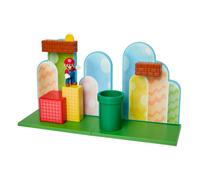 Nintendo Playset Dehesa Bellotera, figura exclusiva de Mario 6 cm, mecanismos y funciones, 3 años+