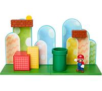 Nintendo Playset Dehesa Bellotera, figura exclusiva de Mario 6 cm, mecanismos y funciones, 3 años+