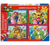 Nintendo Super Mario - Puzzle Infantil (4 x 100 Piezas), diseño de Nintendo Super Mario
