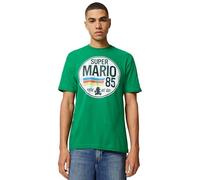 Nintendo Super Mario Running Profile 1985 - Camiseta para Hombre, Verde Kelly, Large