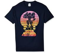 Nintendo Super Metroid Samus - Camiseta para Hombre - Azul - 3X-Large