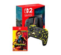 Nintendo Switch 2 Consola + Cyberpunk 2077: Ultimate Edition + Rematch Wireless Controller Glow Mario Stars