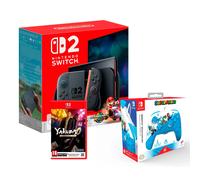 Nintendo Switch 2 Consola + Mario Kart World + Yakuza 0 Director's Cut - Import EU - Switch 2 + Rematch Wired Controller