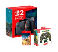 Nintendo Switch 2 Consola + Rematch Wireless Controller Glow Mario Stars + Split Fiction - CIB - Switch 2