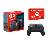 Nintendo Switch 2 + Mando Pro de Nintendo Switch 2 + Tarjeta microSD Express de Samsung (256 GB) para Nintendo Switch 2