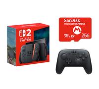 Nintendo Switch 2 + Mando Pro de Nintendo Switch 2 + Tarjeta microSD Express de SanDisk (256 GB) para Nintendo Switch 2