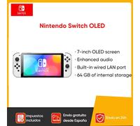 Nintendo Switch OLED videoconsola portátil 17,8 cm (7") 64 GB Pantalla táctil Wifi Blanco