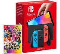Nintendo Switch OLED Azul Neón/Rojo Neón + Everybody 1-2