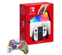 Nintendo Switch OLED Blanca + Mando Gaming Turtle Beach Realmz Wireless Sonic Green Hill Zone Multicolor