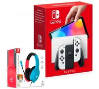 Nintendo Switch OLED Blanca + Turtle Beach Airlite Fit Auricular + Super Sports Blast