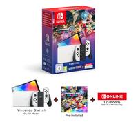 Nintendo Switch OLED (White) + Mario Kart 8 Deluxe + 12 Months NSO