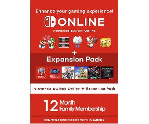 Nintendo Switch Online 12-Month Family Membership + Expansion Pack - Switch & Switch 2 (Europe & UK)