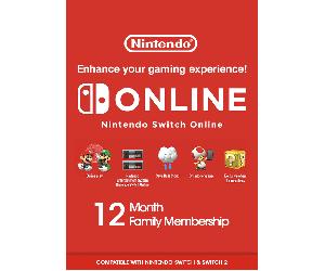 Nintendo Switch Online 12 Months Family Membership Switch & Switch 2 (Europe & UK)