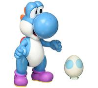 Nintendo World of Figura de acción de Yoshi Azul Claro con Huevo, 4 Pulgadas