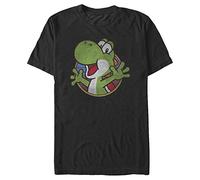Nintendo Yo Yoshi Camiseta, Negro, M para Hombre