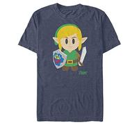 Nintendo Zelda Link's Awakening Batttle Ready T-Shirt Navy Blue Heather