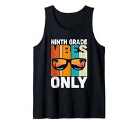 Ninth 9th Grade Students Vibes Only Back To School Camiseta sin Mangas