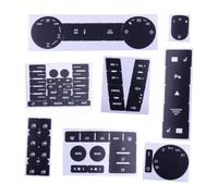 NinWelly jfqm Etiqueta engomada del botón de Radio Delantero del Coche con Juego de reparación de navegación Apto for VW Touareg 2009 2008 2007 2006 2005 2004