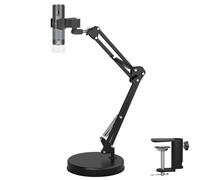 Ninyoon Microscopio WiFi 4K con Soporte de Altura máxima de 55 cm y Abrazadera de Mesa, microscopio Digital USB de 50 a 1000X, cámara 3840 x 2160P, para iPhone Android Windows Mac Linux Chrome