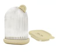 NIOIPXA Contenedor de jabón de viaje con cepillo de silicona, jabonera portátil y soporte para jabón de barra, estuche de jabón ideal para viajar (1, amarillo)