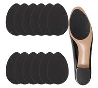 NIOIPXA Paquete de 12 almohadillas para zapatos para la parte inferior de los zapatos, calcomanías antideslizantes para apretones de zapatos, protector de suela autoadhesivo (12 unidades, negro)
