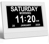 NIOKE Reloj Calendario Con Fecha, Día y Hora | Alzheimer | Tercera Edad [Clase de Eficiencia Energética A+++]