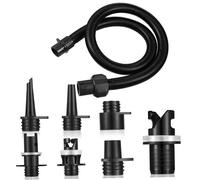 NIOMICO Conjunto de Adaptador de la Bomba de pádel, Accesorios prácticos para el Tablero, 1 Manguera de Bomba 7 boquillas de Aire, para Botes inflables, Balsas, Kayak, carrozas