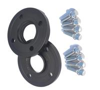 NIONGYN Coche calzas Rueda Compatible con Fiat para Palio para Panda para Idea para Lingya para Weekend Espaciadores De Rueda De Coche Negros De 15 Mm, 2 Unidades