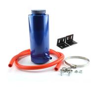 NIONGYN Tanque Refrigerante Universal para Radiador 800 Ml Depósito Expansión Refrigerante Depósito De Desbordamiento Estilo De Aluminio para Coche Enfriador de Radiador Moto(Blue)